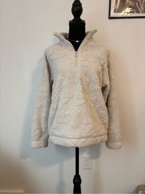 Girls Gilly Hick’s Cream Sherpa Quarter-Zip Pullover Jacket